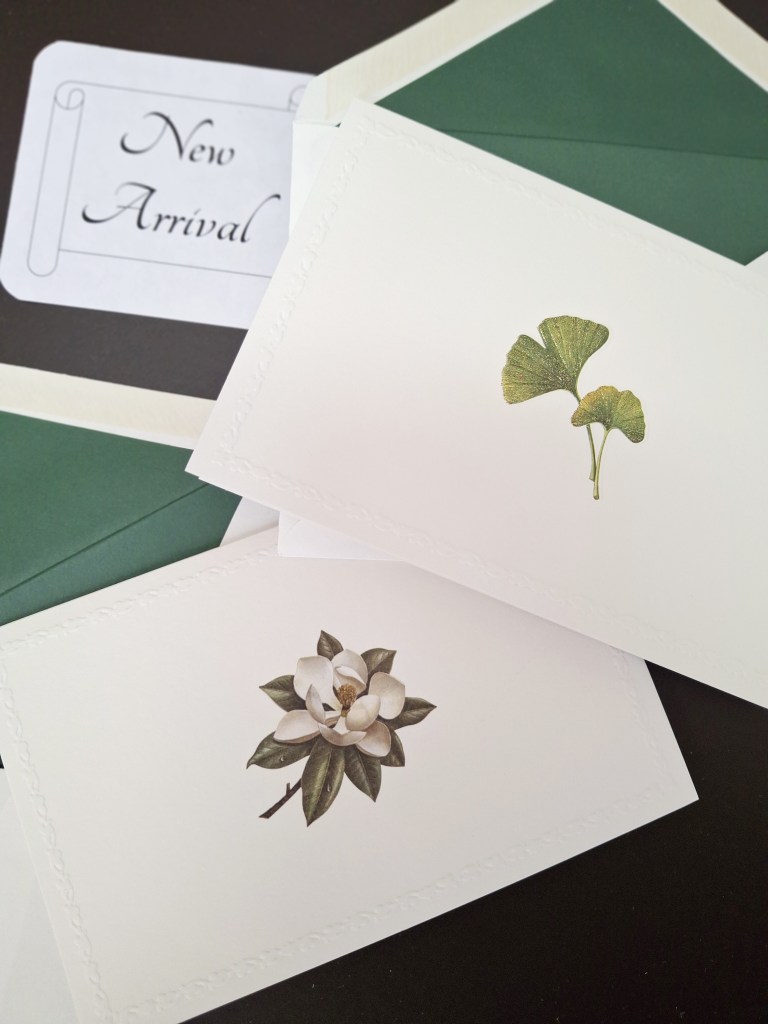 Italian stationery with botantical designs